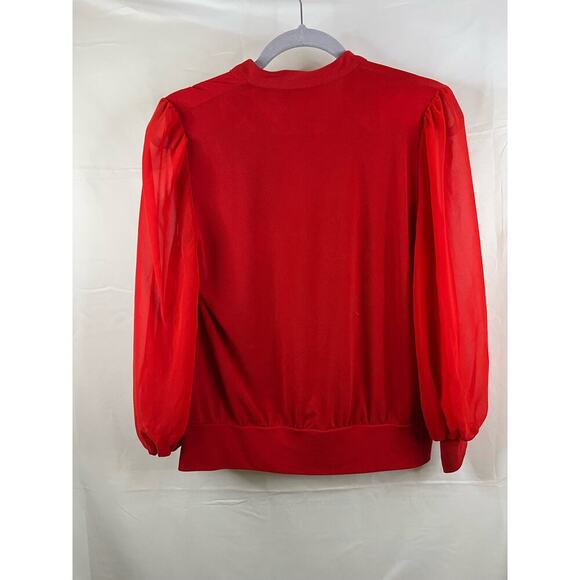 7th Avenue Women's Red Blouse Top Size Small - Picture 3 of 4